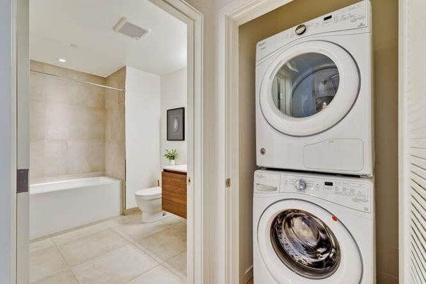 Bathroom, Interior, Recessed Lighting, Utility Closets, Washer