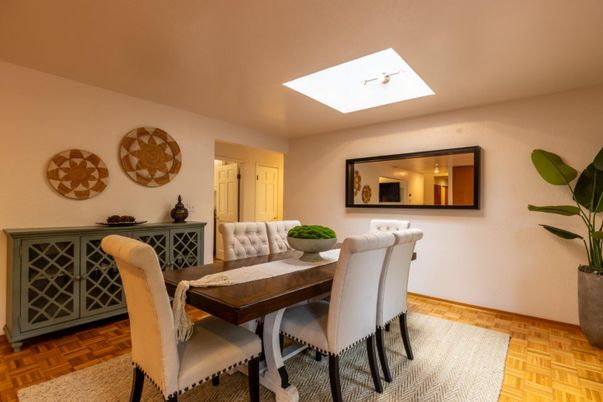 Dining room, Interior, Wood Texture Flooring