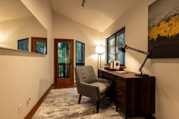 Home Office, Interior, Wood Texture Flooring