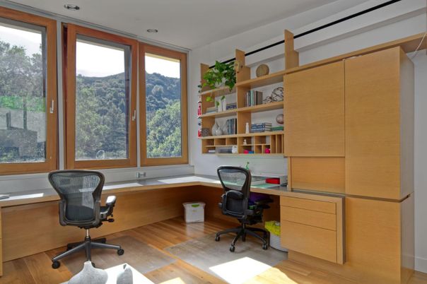Home Office, Interior, Wood Texture Flooring