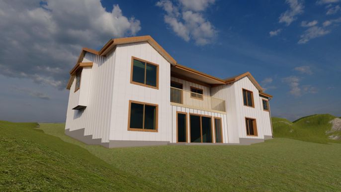 Backyard, Exterior, Facade, Farmhouse
