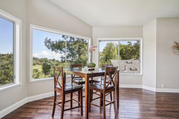 Dining room, Interior, Wood Texture Flooring