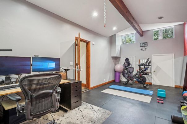 Fitness Equipment, Interior, Recessed Lighting, Wooden Beams