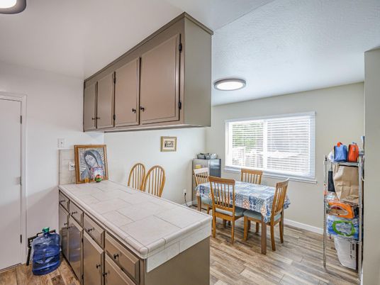 Dining room, Interior, Wood Texture Flooring