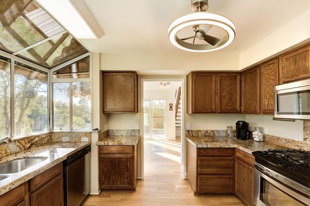 Interior, Kitchen, Wood Texture Flooring