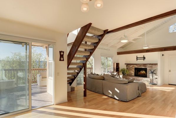 Fireplace, Interior, Living room, Wood Texture Flooring