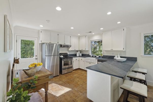 Interior, Kitchen, Recessed Lighting, Stainless Steel Appliances