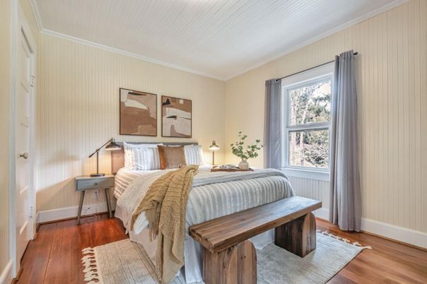 Bedroom, Interior, Wood Texture Flooring