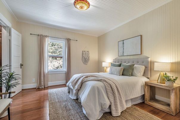 Bedroom, Interior, Wood Texture Flooring
