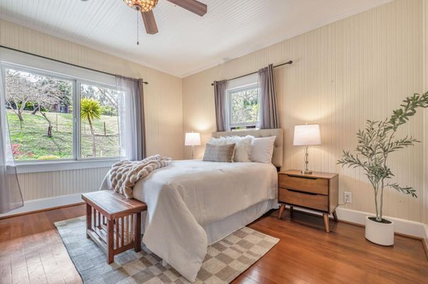 Bedroom, Interior, Wood Texture Flooring