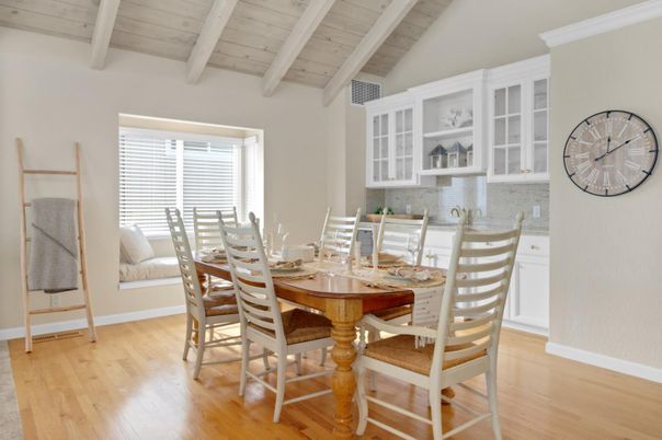 Dining room, Interior, Wooden Ceilings, Wood Texture Flooring