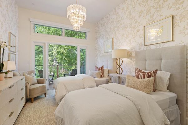Bedroom, Chandelier, Interior
