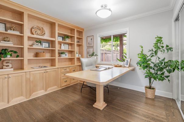Home Office, Interior, Wood Texture Flooring