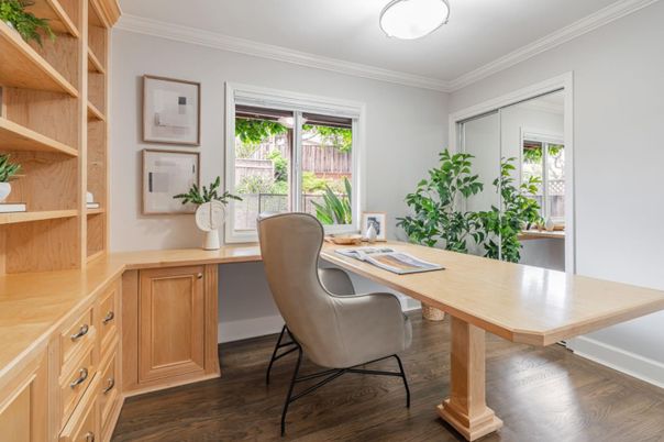 Home Office, Interior, Wood Texture Flooring
