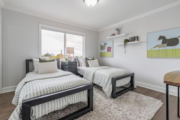 Bedroom, Interior, Wood Texture Flooring