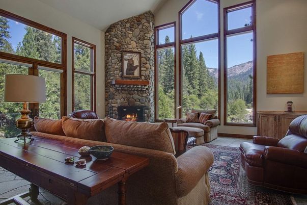 Fireplace, Interior, Living room, Stone Walls