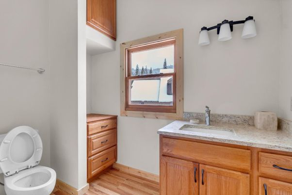 Bathroom, Dual Sink Vanities, Interior, Wood Texture Flooring