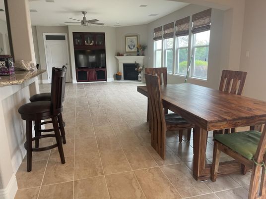 Dining room, Fireplace, Interior