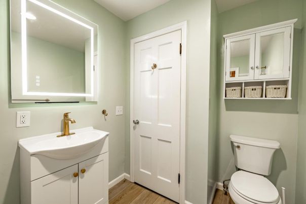Bathroom, Interior, Wood Texture Flooring