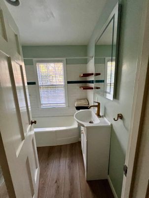 Bathroom, Interior, Wood Texture Flooring
