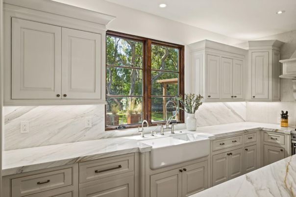 Interior, Kitchen, Marble, Marble Walls, Recessed Lighting