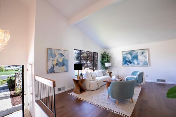 Chandelier, Interior, Living room, Wood Texture Flooring