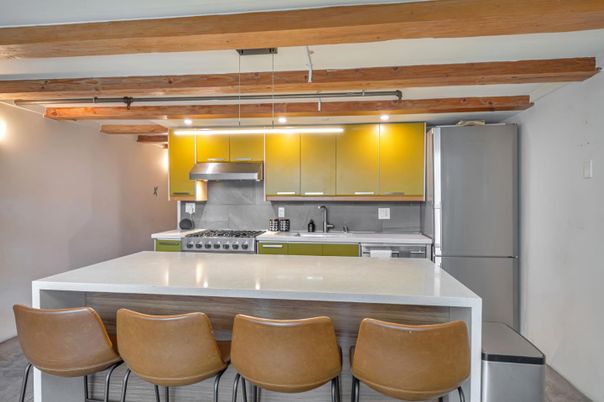 Interior, Kitchen, Stainless Steel Appliances, Wooden Beams