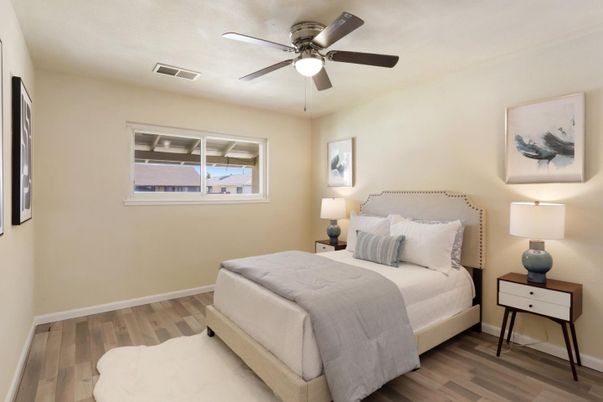 Bedroom, Interior, Wood Texture Flooring