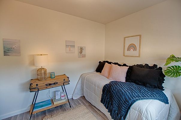 Bedroom, Interior, Wood Texture Flooring