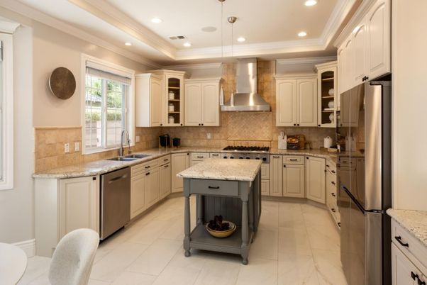 Interior, Kitchen, Pendant Lights, Recessed Lighting, Stainless Steel Appliances