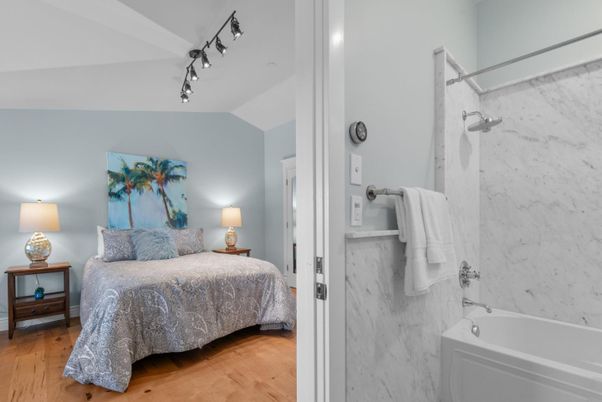 Bathroom, Bedroom, Interior, Marble Walls, Wood Texture Flooring