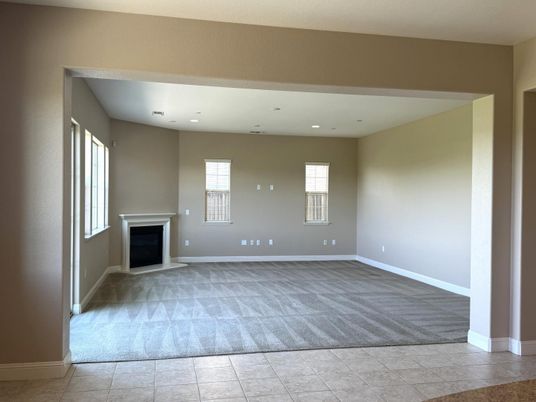 Empty room, Fireplace, Interior, Recessed Lighting