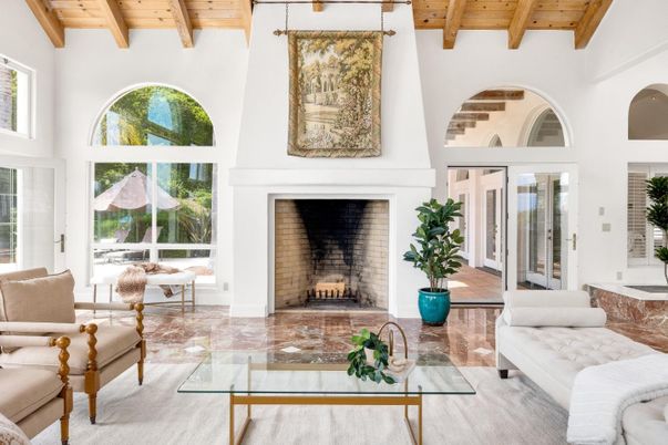 Fireplace, Interior, Living room, Wooden Beams, Wooden Ceilings