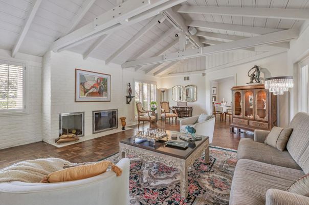 Dining room, Fireplace, Interior, Living room, Wood Texture Flooring