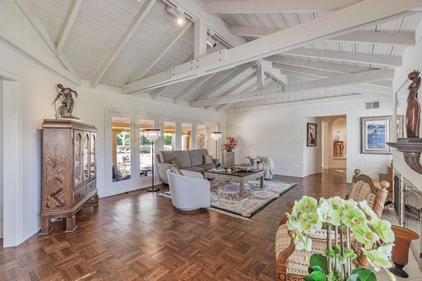 Fireplace, Interior, Living room, Stone Walls, Wood Texture Flooring
