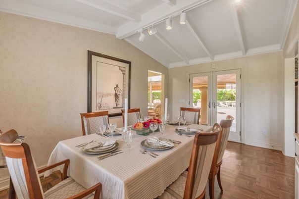 Dining room, Interior, Wood Texture Flooring