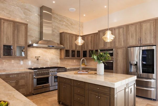 Interior, Kitchen, Pendant Lights, Recessed Lighting, Stainless Steel Appliances