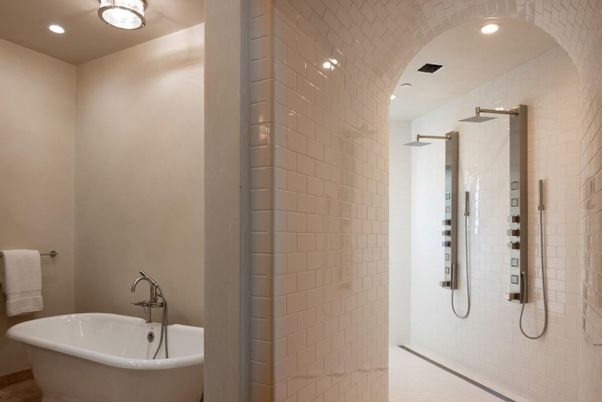 Bathroom, Free Standing Baths, Interior, Recessed Lighting