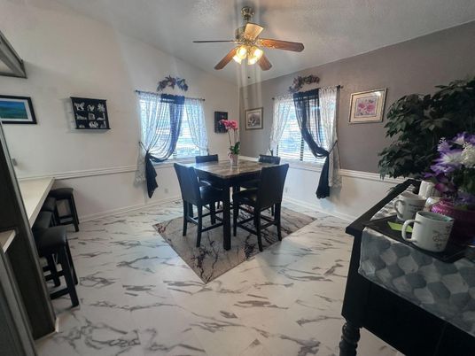 Dining room, Interior, Marble