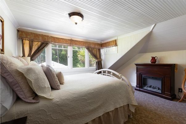 Bedroom, Fireplace, Interior