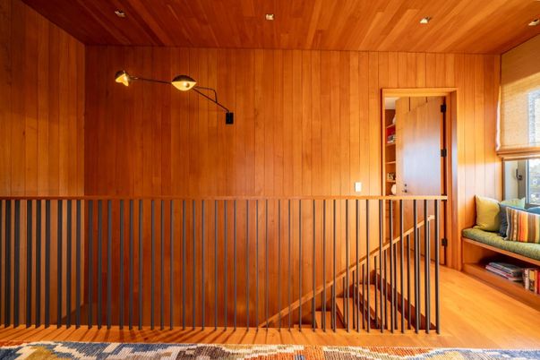 Interior, Recessed Lighting, Wooden Ceilings, Wood Texture Flooring, Wooden Walls