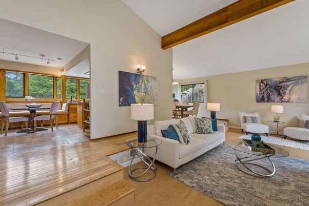 Dining room, Interior, Living room, Wooden Beams, Wood Texture Flooring