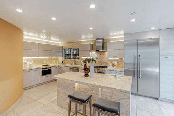 Interior, Kitchen, Recessed Lighting, Stainless Steel Appliances