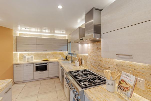 Interior, Kitchen, Recessed Lighting, Stainless Steel Appliances