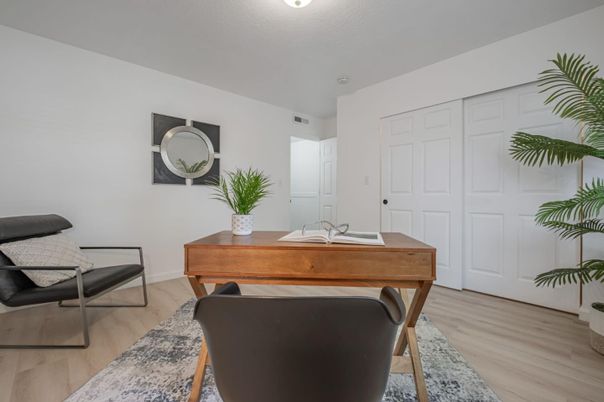 Home Office, Interior, Wood Texture Flooring