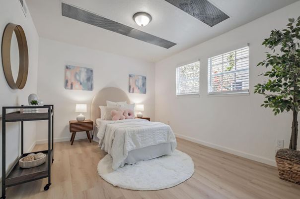 Bedroom, Interior, Wood Texture Flooring