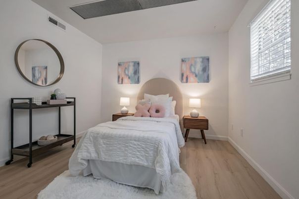 Bedroom, Interior, Wood Texture Flooring