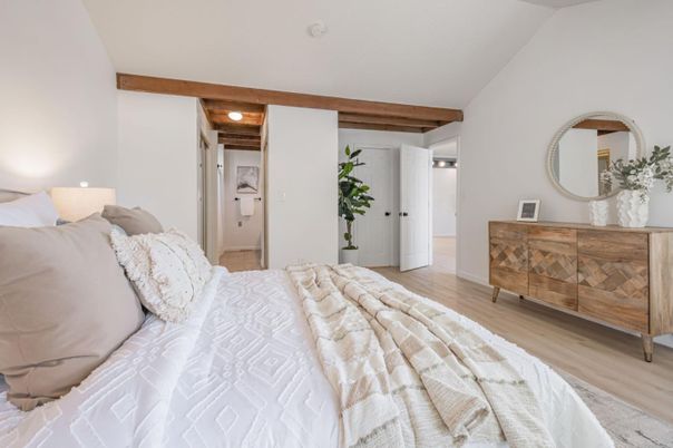 Bedroom, Interior, Wood Texture Flooring