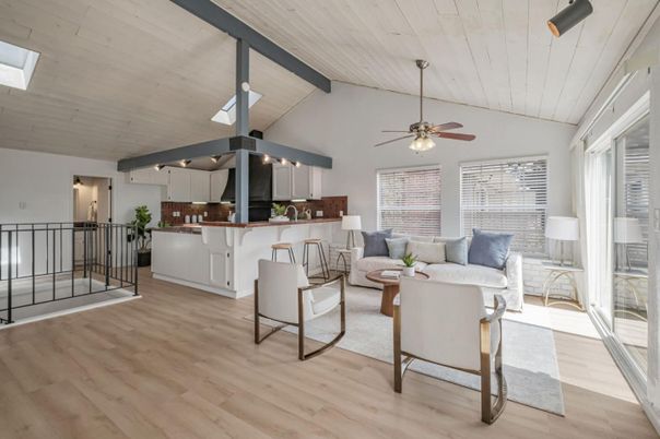 Interior, Kitchen, Living room, Wooden Beams, Wooden Ceilings, Wood Texture Flooring