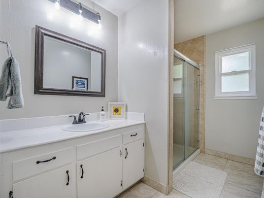 Bathroom, Glass Shower, Interior, Tile Countertops